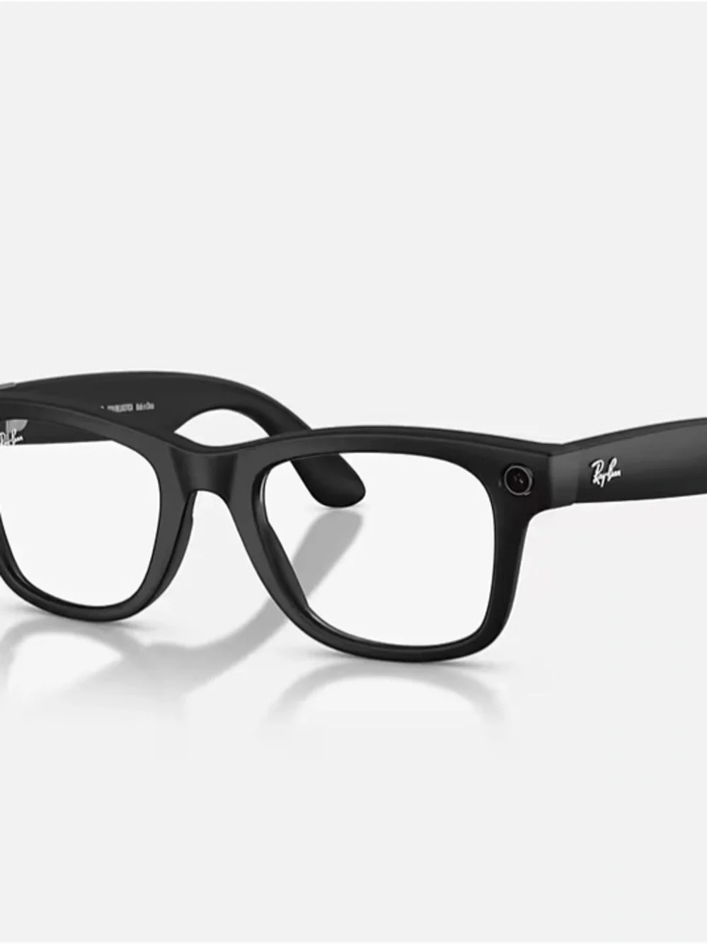 Ray-Ban Matte Black Rectangular Frame Glasses